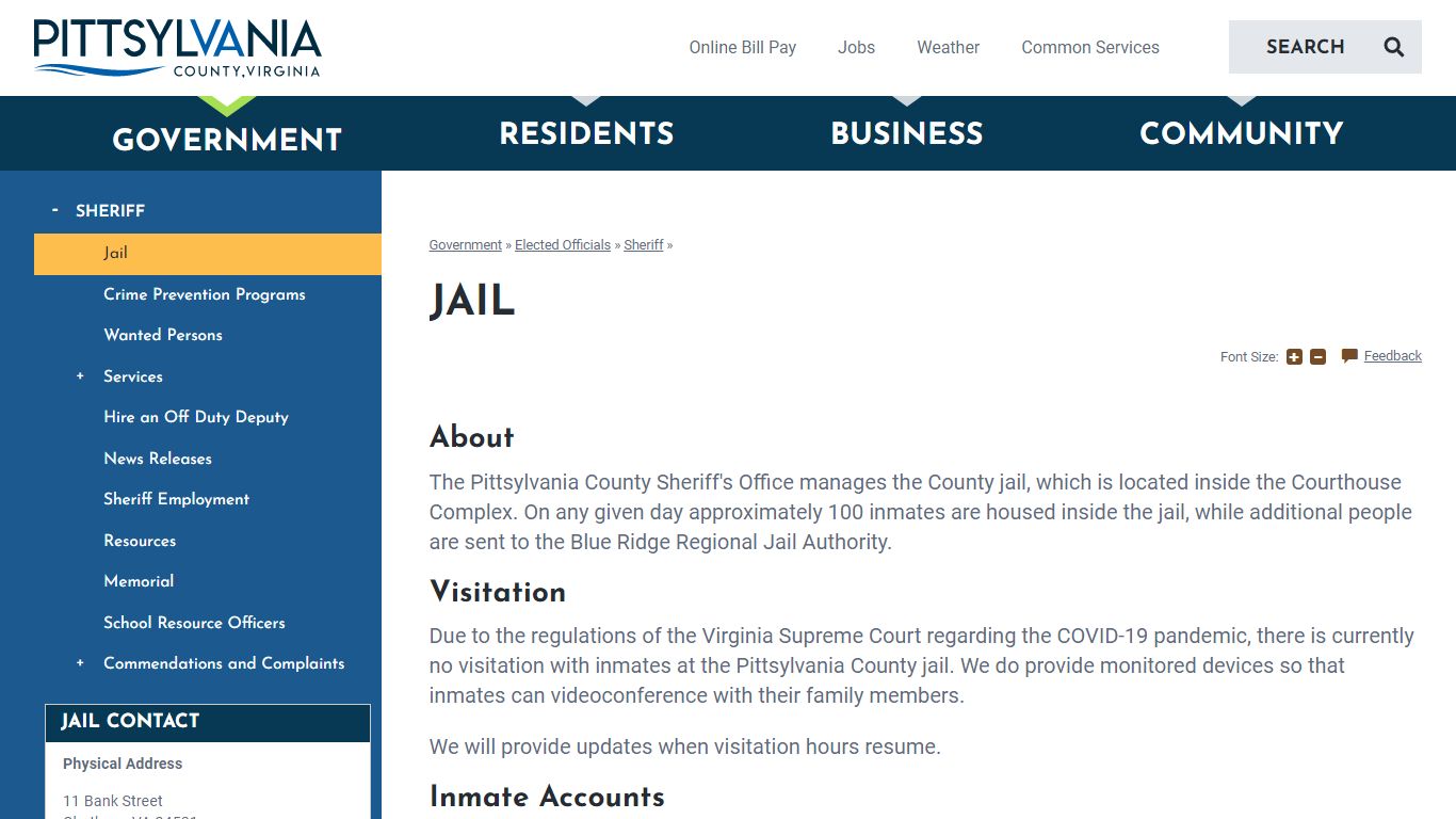 Jail | Pittsylvania County, VA